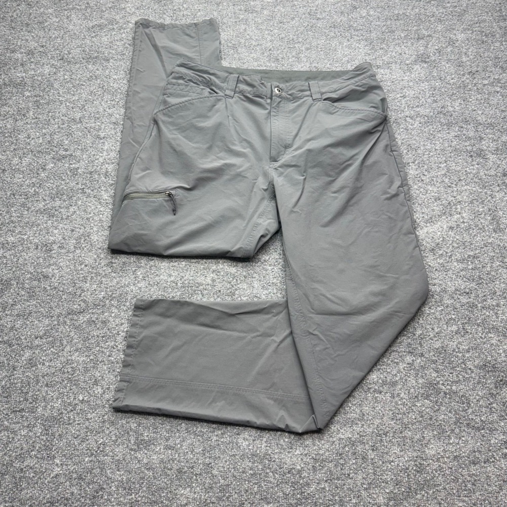 Patagonia Mens Quandary Hiking Pants 36 Forge Grey Stretch Nylon Straight Leg